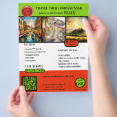 Italiaanse reisfotosjabloon flyer (Hand)