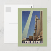  Italiaanse reisposter Art Deco Trieste Briefkaart (Voorkant / Achterkant)