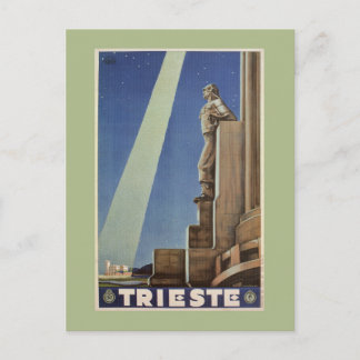 Italiaanse reisposter Art Deco Trieste Briefkaart