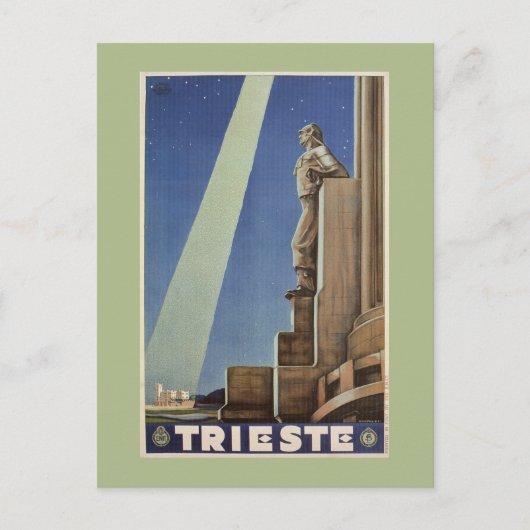  Italiaanse reisposter Art Deco Trieste Briefkaart (Voorkant)
