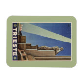  Italiaanse reisposter Art Deco Trieste Magneet (Horizontaal)