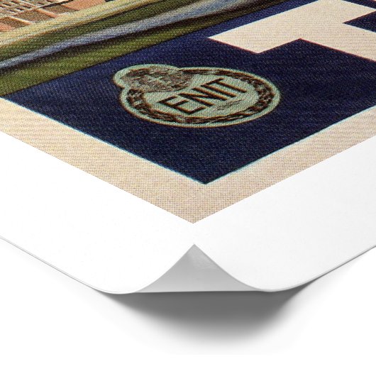 Italiaanse reisposter Art Deco Trieste Poster (Hoek)