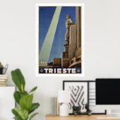 Italiaanse reisposter Art Deco Trieste Poster (Thuiskantoor)
