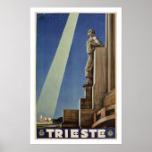Italiaanse reisposter Art Deco Trieste Poster (Voorkant)
