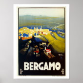  Italiaanse reisposter Bergamo uit 1920 Poster (Voorkant)