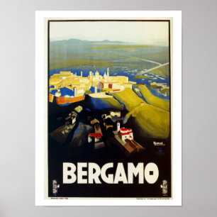  Italiaanse reisposter Bergamo uit 1920 Poster