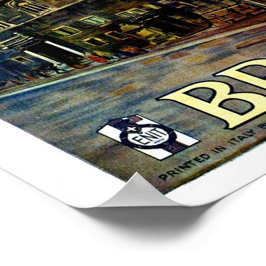  Italiaanse reisposter Brescia Poster (Hoek)