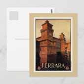  Italiaanse reisposter Ferrara Briefkaart (Voorkant / Achterkant)