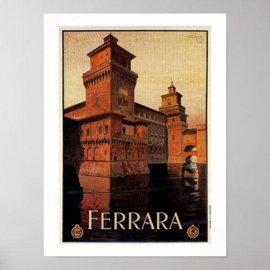  Italiaanse reisposter Ferrara Poster (Voorkant)