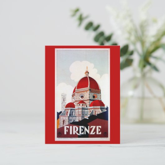  Italiaanse reisposter Florence Briefkaart (Staand voorkant)