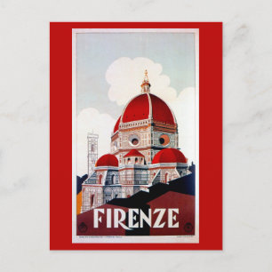 Italiaanse reisposter Florence Briefkaart