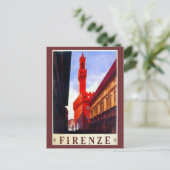 Italiaanse reisposter Florence Briefkaart (Staand voorkant)