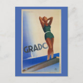  Italiaanse reisposter Grado pinup Briefkaart (Voorkant)