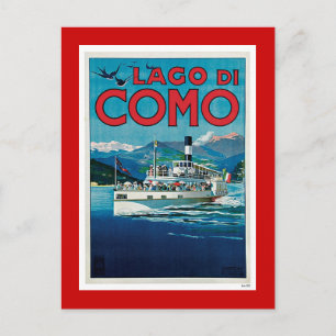  Italiaanse reisposter "Lago di Como" Briefkaart