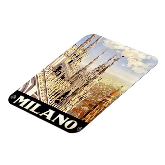 Italiaanse reisposter Milaan 1920 Magneet (Linkerzijde)