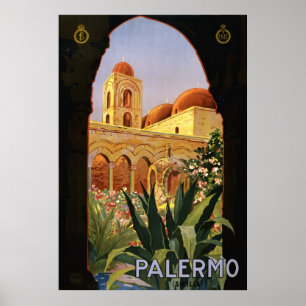 Italiaanse reisposter Palermo Sicilië 1920 ENIT Poster