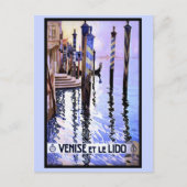 Italiaanse reisposter Venetië en Lido Briefkaart (Voorkant)