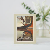 Italiaanse reisposter Venetië gondola Briefkaart (Staand voorkant)