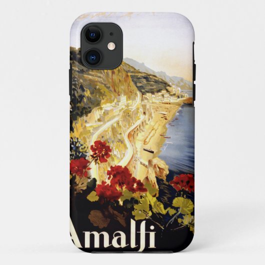 Italiaanse reisposter voor de kust van Amalfi 1910 Case-Mate iPhone Case (Achterkant)