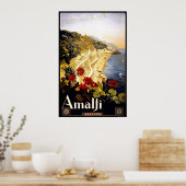 Italiaanse reisposter voor de kust van Amalfi 1910 Poster (Keuken)