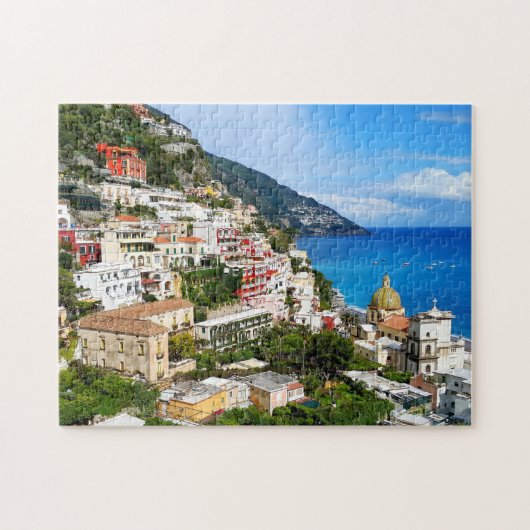 Italiaanse reisruimte rond de kust van Positano Am Legpuzzel (Horizontaal)