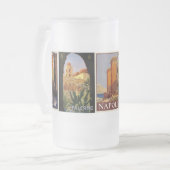 Italiaanse reissteden poster Italiaanse  retro Matglas Bierpul (Voorkant links)