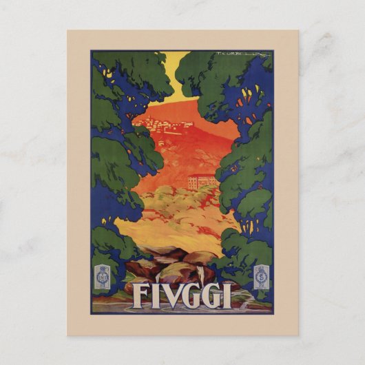  Italiaanse reisvesting Fiuggi Briefkaart (Voorkant)