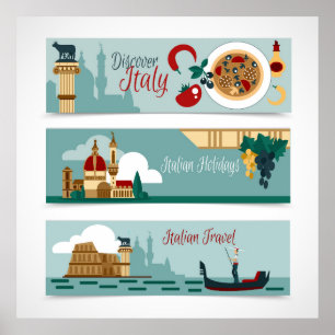 Italiaanse reizen poster