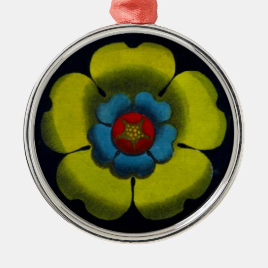 Italiaanse renaissance architecturale rozet nr. 6 metalen ornament (Voorkant)