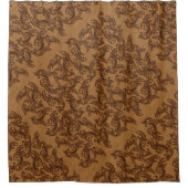 Italiaanse renaissance bladwervelingen (roest en g douchegordijn (Voorkant)