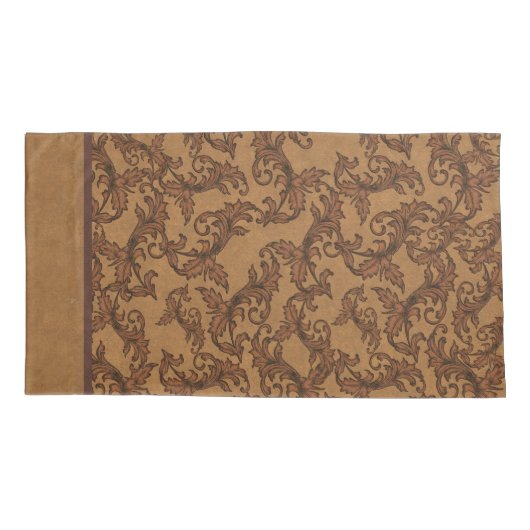 Italiaanse renaissance bladwervelingen (roest en g kussensloop (Achterkant-Links)