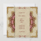 Italiaanse Renaissance Garden Suite - Uitnodiginge Kaart (Achterkant)