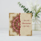 Italiaanse Renaissance Garden Suite - Uitnodiginge Kaart (Staand voorkant)