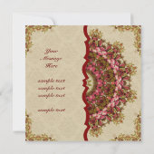 Italiaanse Renaissance Garden Suite - Uitnodiginge Kaart (Achterkant)