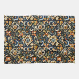 Italiaanse renaissance in blauw theedoek