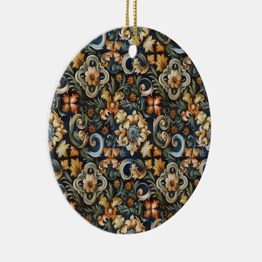 Italiaanse renaissance in het blauw keramisch ornament (Rechts)