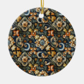 Italiaanse renaissance in het blauw keramisch ornament (Voorkant)