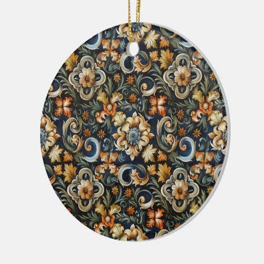 Italiaanse renaissance in het blauw keramisch ornament (Links)