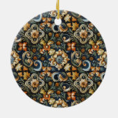 Italiaanse renaissance in het blauw keramisch ornament (Achterkant)