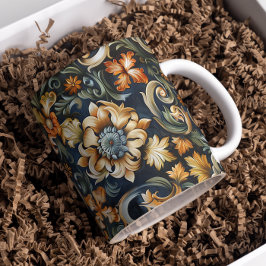 Italiaanse renaissance in het blauw koffiemok