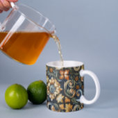 Italiaanse renaissance in het blauw koffiemok