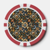 Italiaanse renaissance in het blauw poker chips (Voorkant)