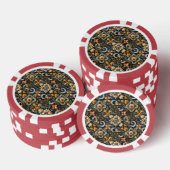 Italiaanse renaissance in het blauw poker chips (Opstapeling)