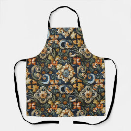 Italiaanse renaissance in het blauw schort