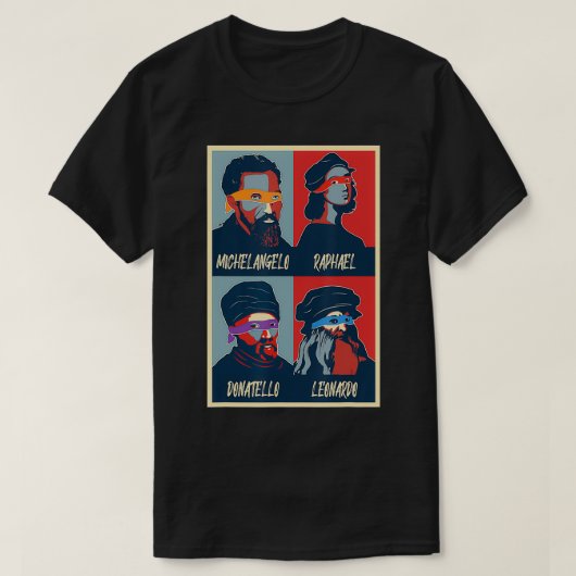 Italiaanse renaissance Ninja Artist Leonardo da Vi T-shirt (Design voorkant)