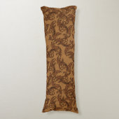 Italiaanse renaissance roest en gouden blad wervel lichaamskussen (Voorkant Verticaal)