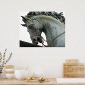 Italiaanse renaissancesulptuur van een paard poster (Keuken)