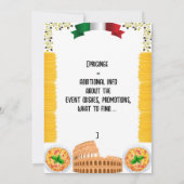 Italiaanse restaurantevenementen en inauguratie-in kaart (Achterkant)