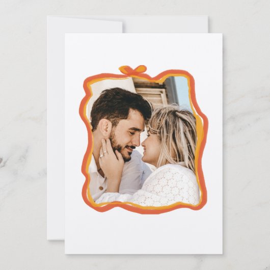 Italiaanse retro grillige leuke hand getekend boog kaart (Achterkant)