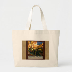 Italiaanse Rivièra Europa Italië Reisposter Grote Tote Bag